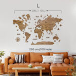 Maps murale – Couleur acajou – Image 6