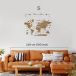 Maps murale – Couleur acajou – Image 4