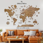 Maps murale – Couleur acajou – Image 8